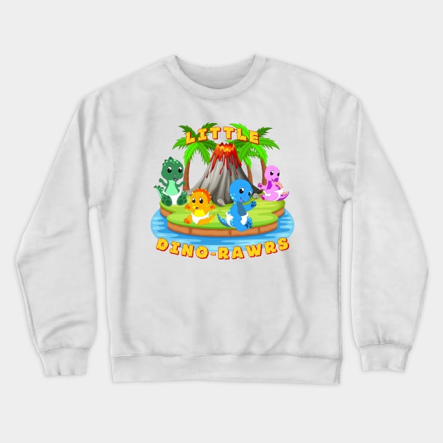 ABDL Little Dino-Rawrs - Baby Dinosaur Crewneck Sweatshirt by NaughtyBoyz